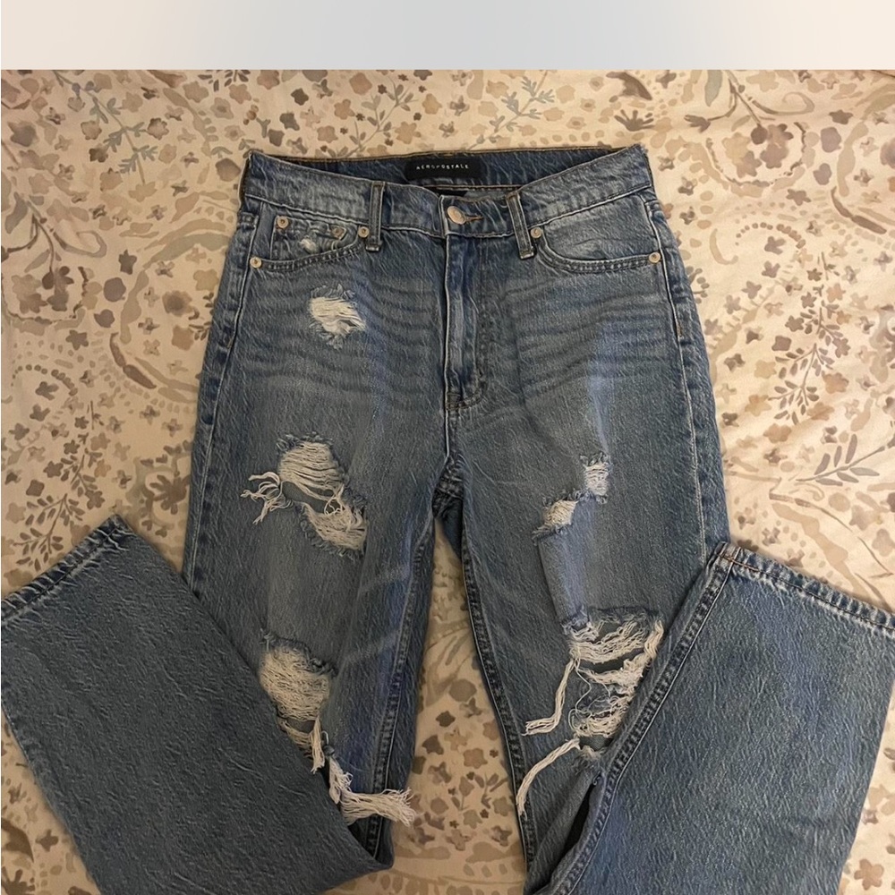 Aeropostale Ripped Blue Boyfriend Jeans